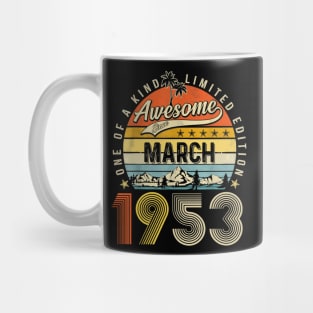 Awesome Since March 1953 Vintage 70th Birthday Mug